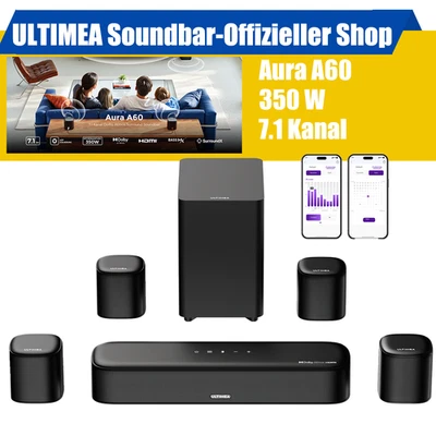 ULTIMEA 7.1 Soundbar Dolby Atmos mit Subwoofer, Surround Sound System für TV PC - Bild 1 von 4
