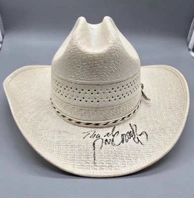 ​🤠 Sombrero de Vaquero de Paja Autografiado - Western Express, Inc. - Hecho en México Foto 1 de 4
