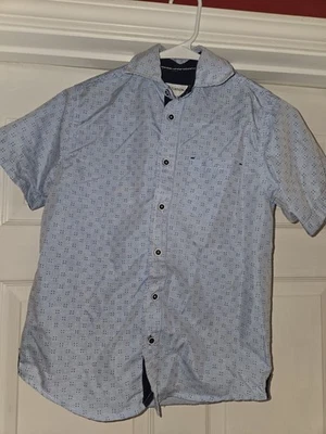 Camisa abotonada manga corta distorsión para niños Foto 1 de 3