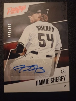 2018 Prestige Jimmy Sherfy AUTOGRAPH Diamondbacks 31/199 - Image 1 of 2