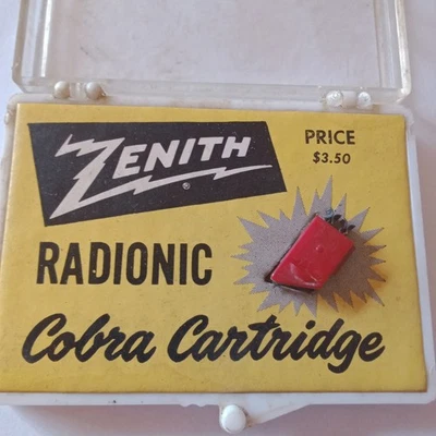 Cartucho ZENITH Radionic Cobra S-17367 Record Needle rojo/verde vintage Foto 1 de 4