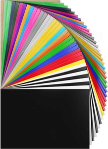 HTV Heat Transfer Vinyl Bundle 37Pack 12" x 10" Vinyl Sheets,Iron On Vinyl fo... - Picture 1 of 8