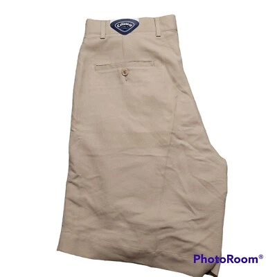 Pantalones Cortos de Golf Callaway Deportivos Plisados ​​Mezcla de Rayón/Poliéster Talla 34 Nuevos con Etiquetas Foto 1 de 4