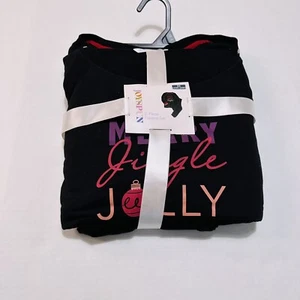 Womens Christmas Pajamas Set 2 Piece Shirt And Pants “Merry Jingle Jolly Bright - Picture 1 of 11
