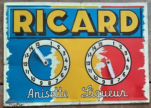 Ancienne Plaque Tole Compteur petanque RICARD boule concours marseille 45x32cm - Picture 1 of 3