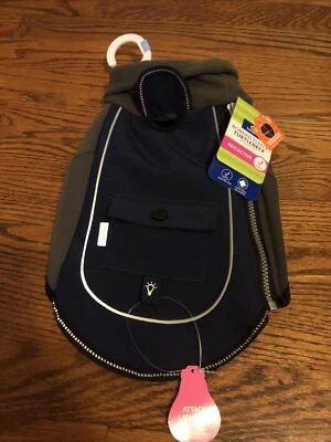 Chaqueta reflectante de lana de cuello alto para perro pequeña azul nueva sin etiquetas Foto 1 de 4