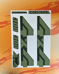 TRX 300 Fender Decal Set TRX300FW TRX300 Fourtrax Green 1990-2000 - Picture 1 of 2