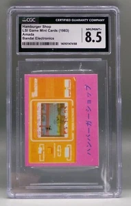 1983 LSI game card Amada HAMBURGER SHOP Bandai videogame CGC 8.5 Japanese LCD - Picture 1 of 3