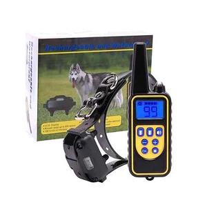 Dog Bark Collar - 1x 800m Range Receiver Vibration Sound Light Training Device - Picture 1 of 4