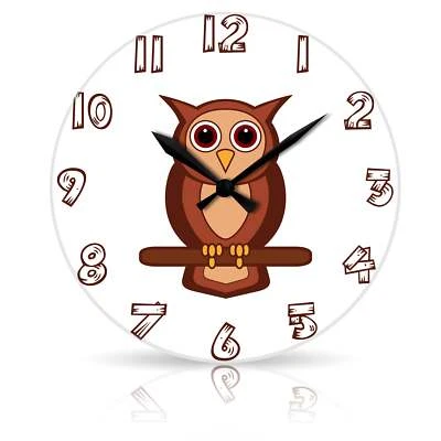 Owl br圆形丙烯酸挂钟10.75 — 第 1/4 张图片