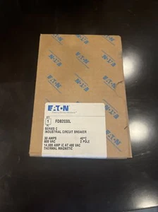 Eaton Industrial Circuit Breaker FDB2030L Ser. C 30amps 600volts  - Picture 1 of 4