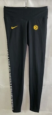 Nike Mujer Pittsburgh Steelers Negro Leggings Medias Talla Pequeña Logo G2 Foto 1 de 4
