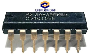 CD4016BE CD4016 100-pA, 20-V,1:1 (SPST) 4-Channel Analog Switch DIP-14 IC  - Picture 1 of 12