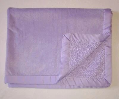 Manta de bebé Koala Baby púrpura claro lavanda borde satinado Sherpa  Foto 1 de 4