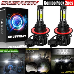 H13 UTV LED Headlight Bulbs For 2015 2016-2019 Polaris RANGER 570 FULL SIZE/ EPS - Picture 1 of 12