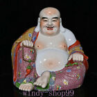 20 &quot;Alte riesige Qing Emaille Farbe Porzellan Happy Smile Maitreya Buddha Statue