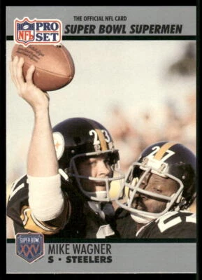 1990-91 Pro Set Super Bowl XXV Silver Anniversary Commemorative #114 Mike Wagner - Image 1 of 2