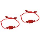 2 Count Agate Bracelet Lovers Red Bracelets for Women