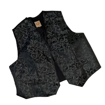 Chaleco WahMaker Frontier para hombre talla 2XL disfraz negro gris jugador occidental Foto 1 de 4