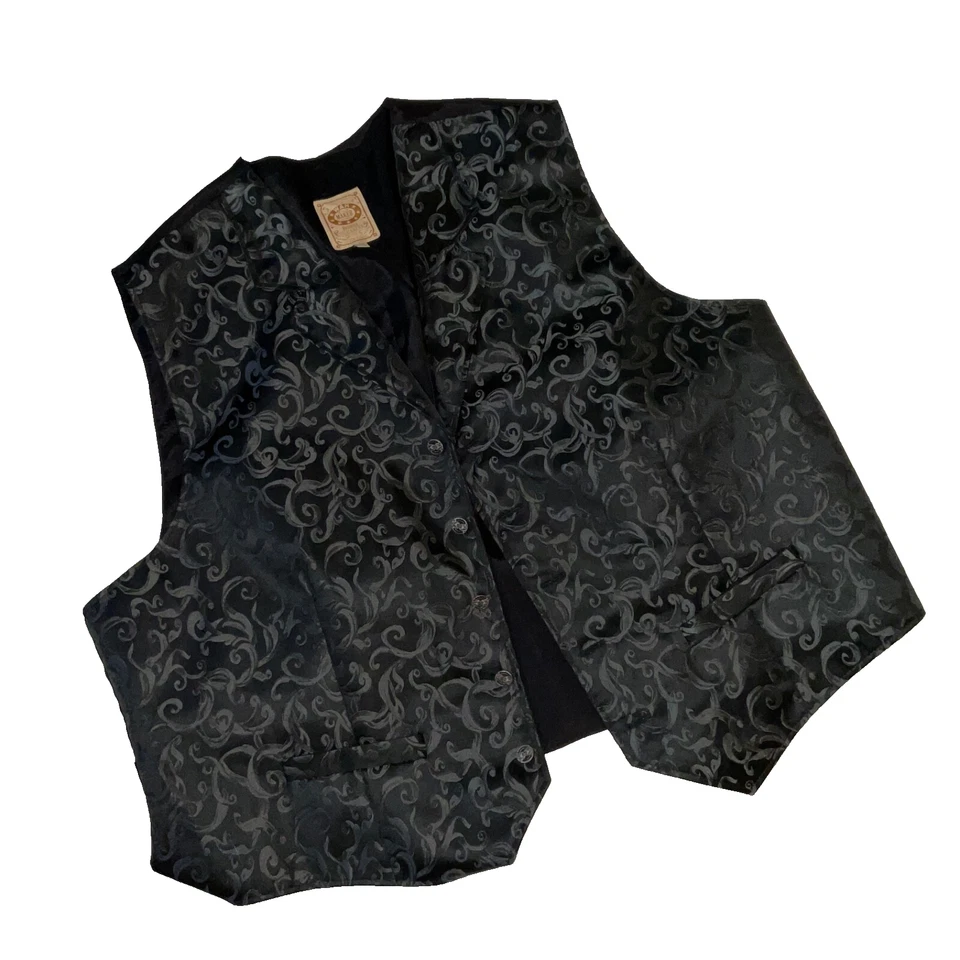 Chaleco WahMaker Frontier para hombre talla 2XL disfraz negro gris jugador occidental Foto 1 de 4