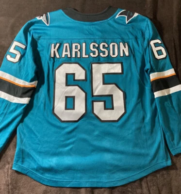 Camiseta deportiva para hombre Fanatics marca Erik Karlsson San Jose Sharks 2021/22 local nueva sin etiquetas Foto 1 de 4