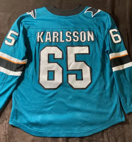 Men's Fanatics Branded Erik Karlsson San Jose Sharks 2021/22 Home Jersey NWOT Cover