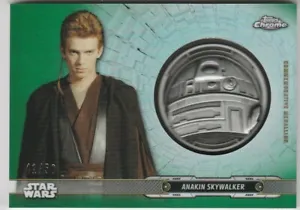 2019 Star Wars Chrome Legacy Droid Medallion Anakin Skywalker DC-RA Green /50 - Picture 1 of 1