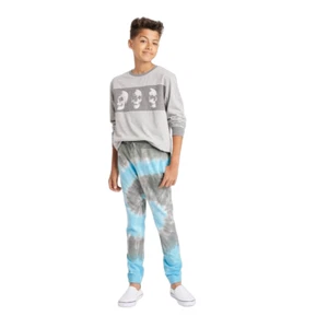 Boys Swirl Tie-Dye Pull-On Jogger Sweatpants - art class™ Black/Blue Size S - Picture 1 of 3