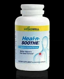 Livingwell Heal-N-Soothe Systemic Enzyme 90 Caps Anti Inflammatory Exp 01/2028 - Picture 1 of 4