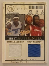2004-05 Fleer Authentix Carmelo Anthony/Tracy McGrady GOTW JSY AUTHENTIX 120/120