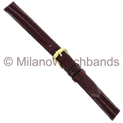 Correa de reloj para damas Speidel Borgoña Gator grano lagarto 11 mm regular 251 330 Foto 1 de 3