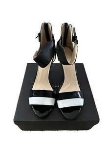 Tahari Women's Sandals - TA-Laura - Black & White - Size 9.5M - New in Box - Picture 1 of 6