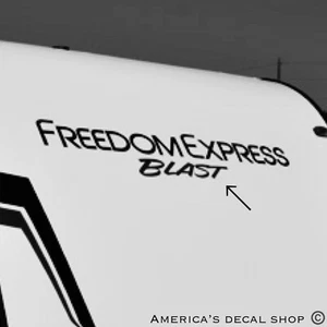 Freedom Express Blast Camper RV Trailer Decals 1PC OEM New Oracle 50” Overhead - Picture 1 of 3