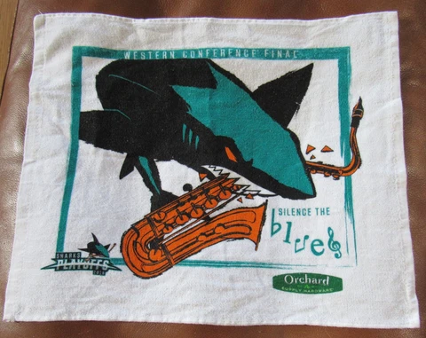 San Jose Sharks Rally Towel Silence the Blues 2016 Playoffs SGA Conference Final Cover