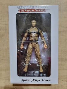 Fwoosh Articulated Icons Feudal Series Basic Ninja Brown Action Figure - Picture 1 of 7