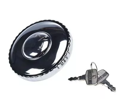 Tankdeckel Verchromt mit Schloss passt MZ ETZ TS 125 150 175 250 251 Ø 60mm Jawa - Bild 1 von 2