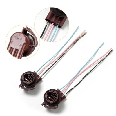 2x 3157 3357 Bulb Socket Brake Turn Signal Light Harness Wire LED Pig Tail Plug - Image 1 of 4