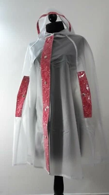 Impermeable Mujer Con Capucha, Chaqueta Lluvia Transparente, Poncho, Talla Libre Foto 1 de 3