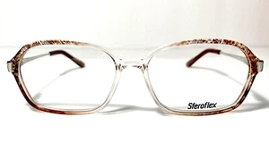 BRAND NEW SFEROFLEX SF 1566L 9065 CLEAR BROWN AUTHENTIC EYEGLASSES RX 54-15-135 - Picture 1 of 6