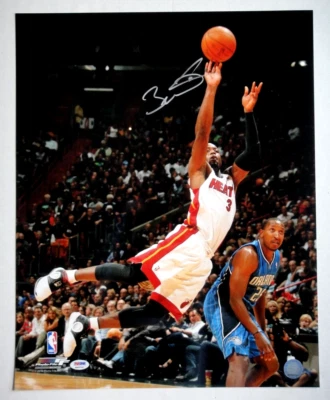 DWYANE WADE SIGNED PSA/DNA MIAMI HEAT 16X20 PHOTOGRAPH AUTOGRAPHED BASKETBALL  , - Image 1 of 4