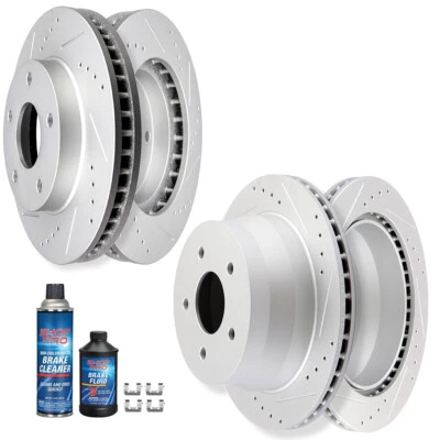 Front And Rear Drilled Brake Rotors For Chevrolet Blazer GMC Jimmy Chevrolet S10 - Изображение 1 из 2