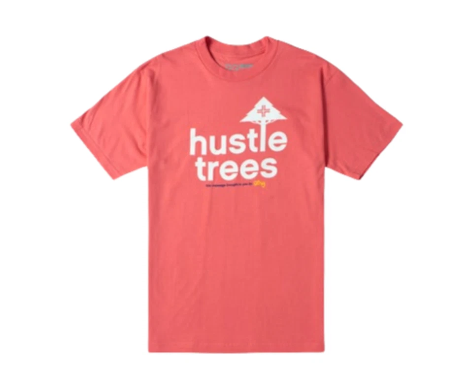 Camiseta masculina LRG Hustle Trees coral/branco L0NPMSCXX-CO59 - Imagem 1 de 1