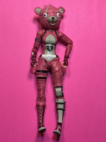 2018 FORTNITE CUDDLE TEAM LEADER Jointed Action Figure McFarlane Pink Bear 7” Cover