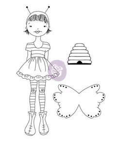 Julie Nutting - Bee Girl - Muñeca Estampilla Adherente Prima Marketing Medios Mixtos 912154 - Imagen 1 de 3