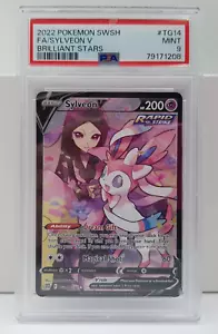 PSA 9 Sylveon V TG14/TG30 Brilliant Stars Trainer Gallery Pokemon Card TCG - Picture 1 of 2
