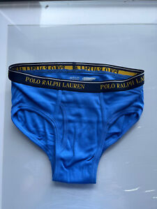 Polo Ralph Lauren Boys Kids 1 Brief Underwear Blue Cotton Size Large