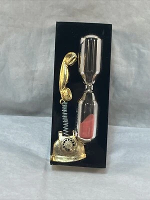 Temporizador de arena reloj de arena temporizador de llamadas telefónicas en resina 3"x1" Foto 1 de 4