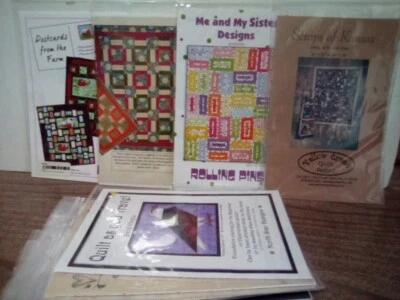 11 Quilting Patterns Quilt Rolling Pins Grass Greener Kansas Shoo Fly Eagle Farm - Image 1 of 2