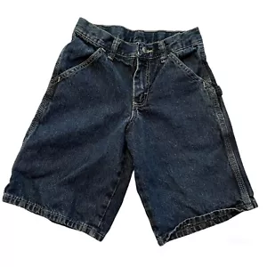 Wrangler WRG Boys Carpenter Jean Shorts Blue Size 8 Regular Denim Cargo Casual - Picture 1 of 6