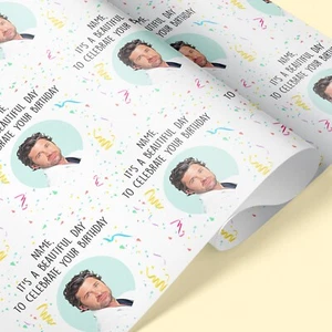 McDreamy Birthday Wrap | Grey's Anatomy Wrapping Paper | Derek Shepherd Wrap - Picture 1 of 3